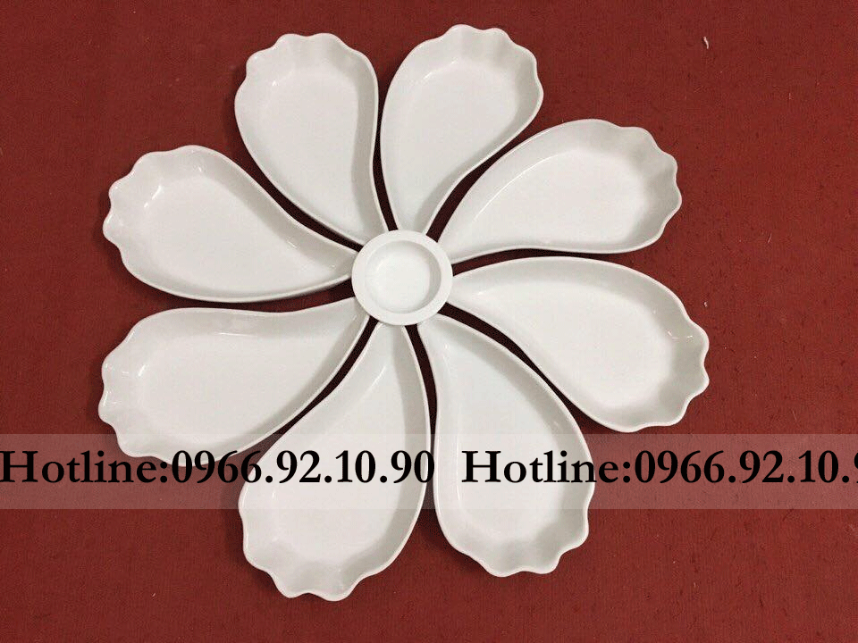 Bộ đĩa 8 cánh trắng cánh lượn