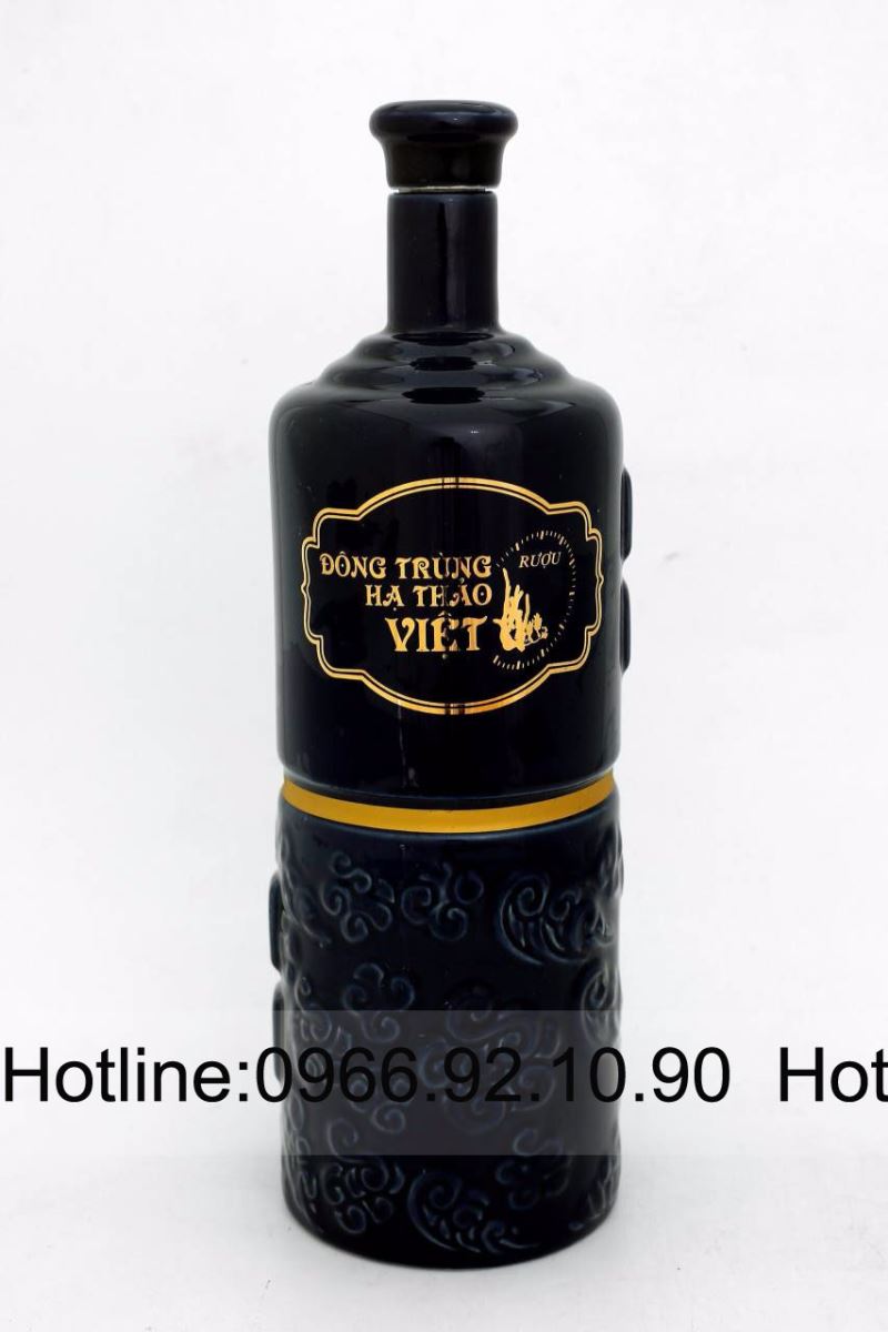 Nậm rượu in logo vàng kim Đông Trùng Hạ Thảo Việt dung tích 2 lít